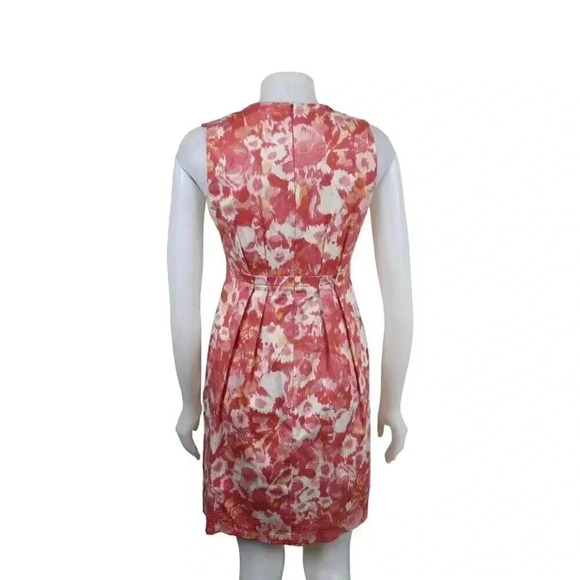 Eliza J Coral Floral Dress Mini Sleeveless Pleated Size 4 - Picture 5 of 11